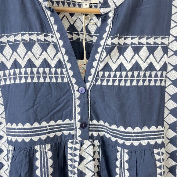 A-line Embroidered Mini Dress - Picture 5 of 10